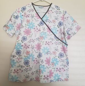 Floral Scrub Top